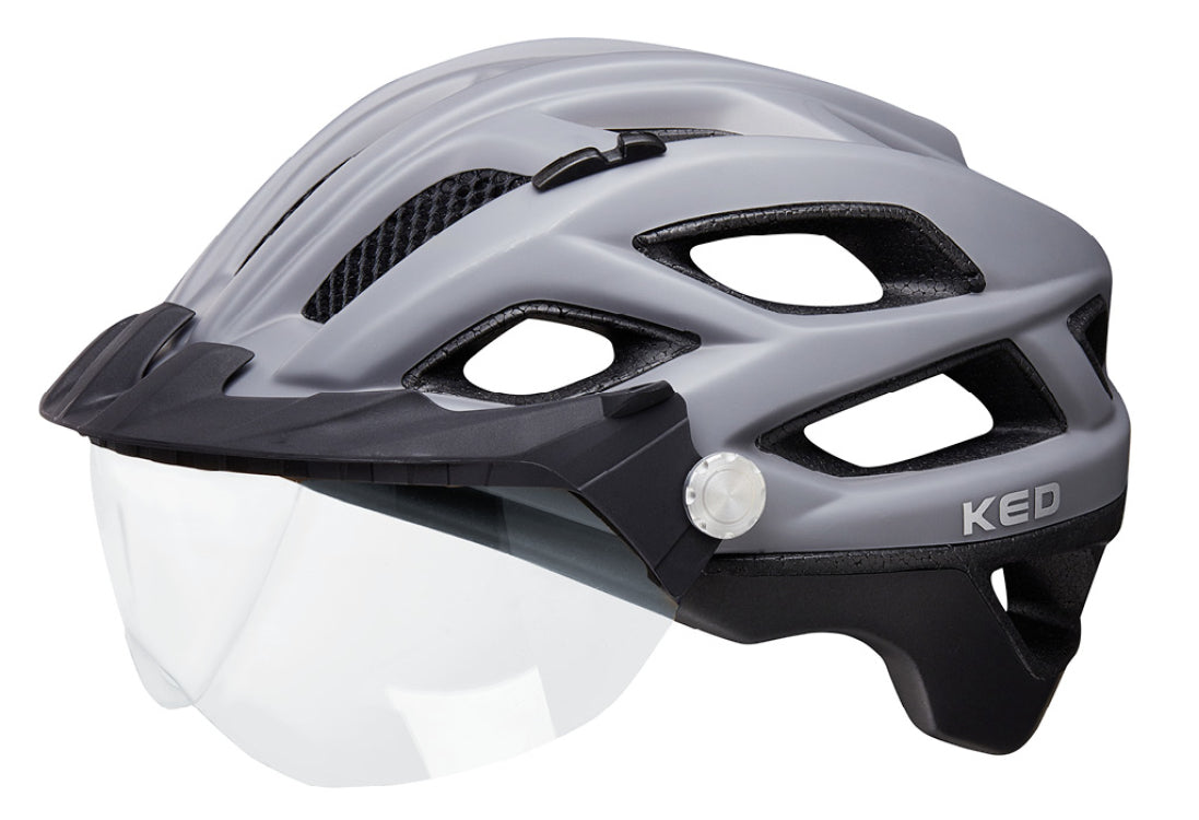 Keed Fahrradhelm Covis Lite L (55-61 cm) Graue schwarze Matte