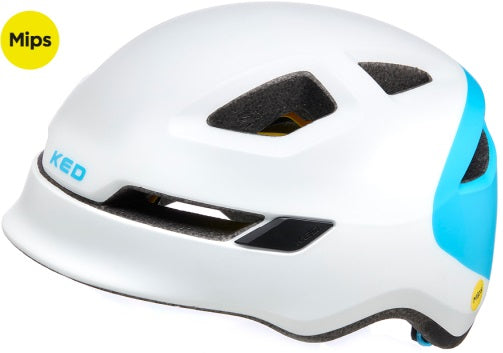 Ked Fahrradhelm Pop Mips klein (48-52 cm) Weißblau