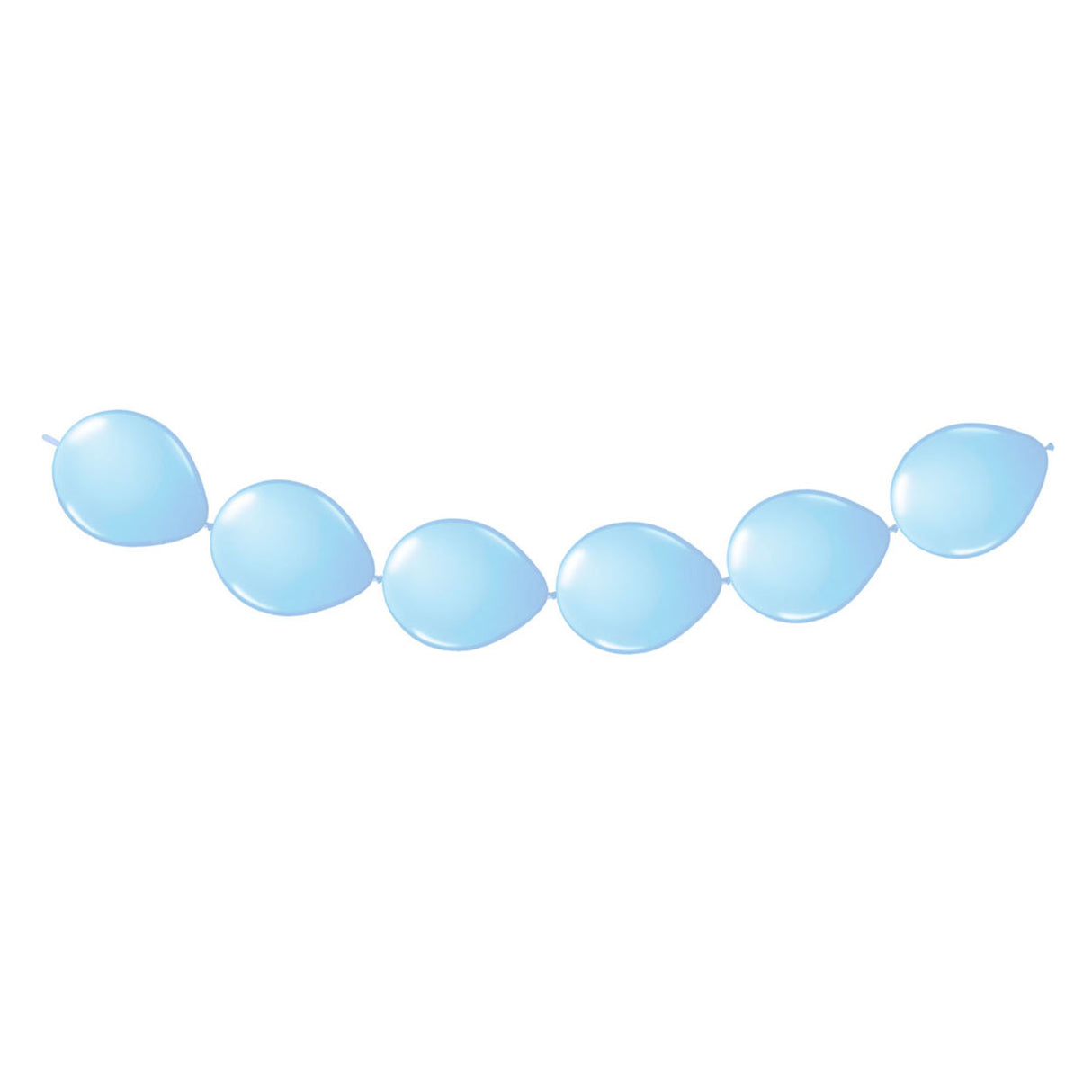 Folat bv hellblaue Knopfballons, 8 Stück.
