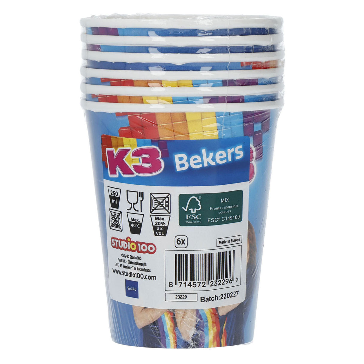 Folat bv k3 Becher, 6 Stk.