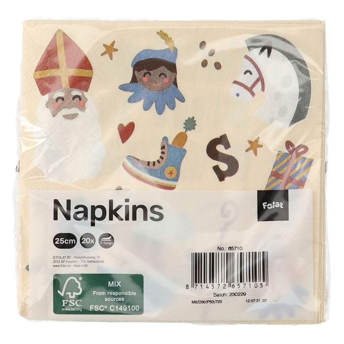 Folat bv Servietten Willkommen Sankt Pete, 20 Stück.