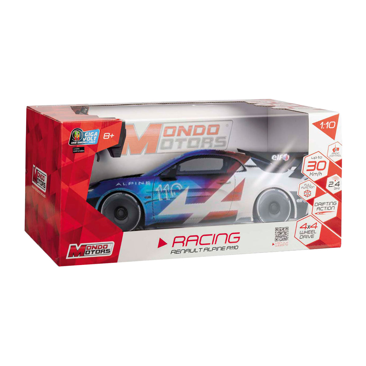 Mondo Motors RC-gesteuertes Auto – Renault Alpine GT4 Drifting, Maßstab 1:10