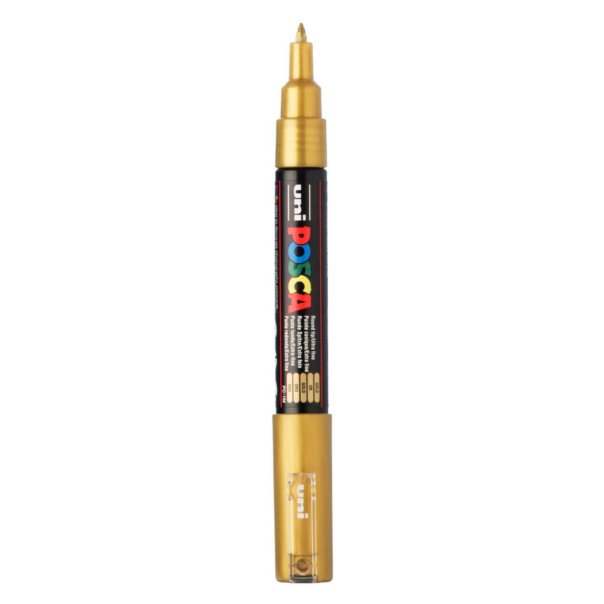 Uni-Posca Posca-Marker, Größe PC-1m, Strichstärke 0,7 mm, extrafein, Gold, 1 Stück