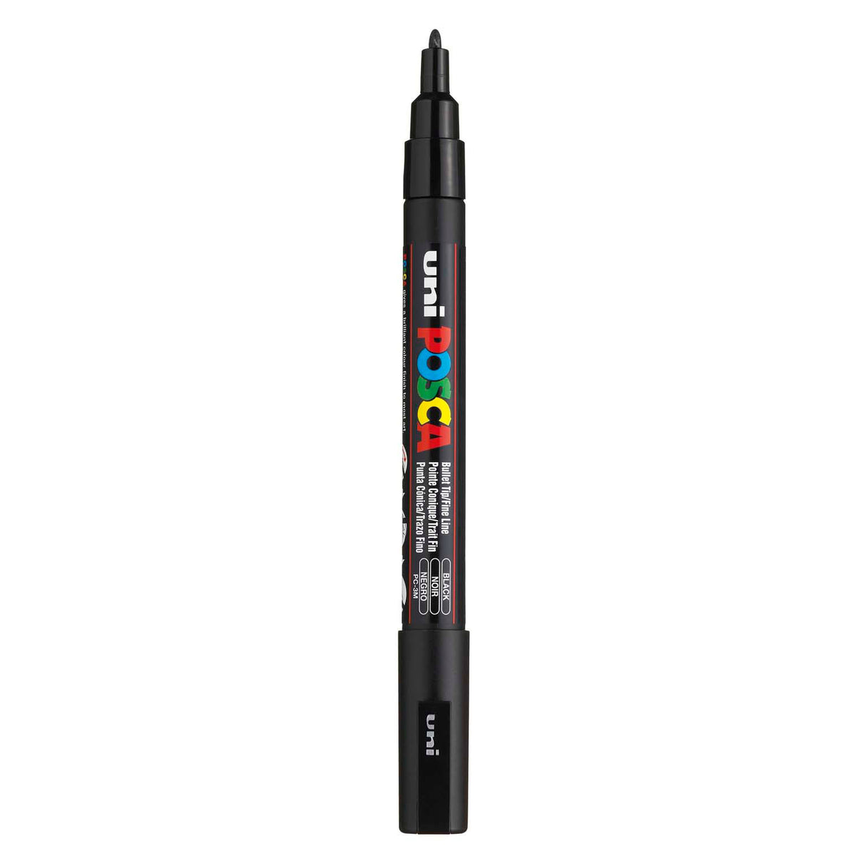 Uni-Posca Posca-Marker, Größe PC-3m, Strichbreite 0,9–1,3 mm, fein, schwarz, 1 Stück