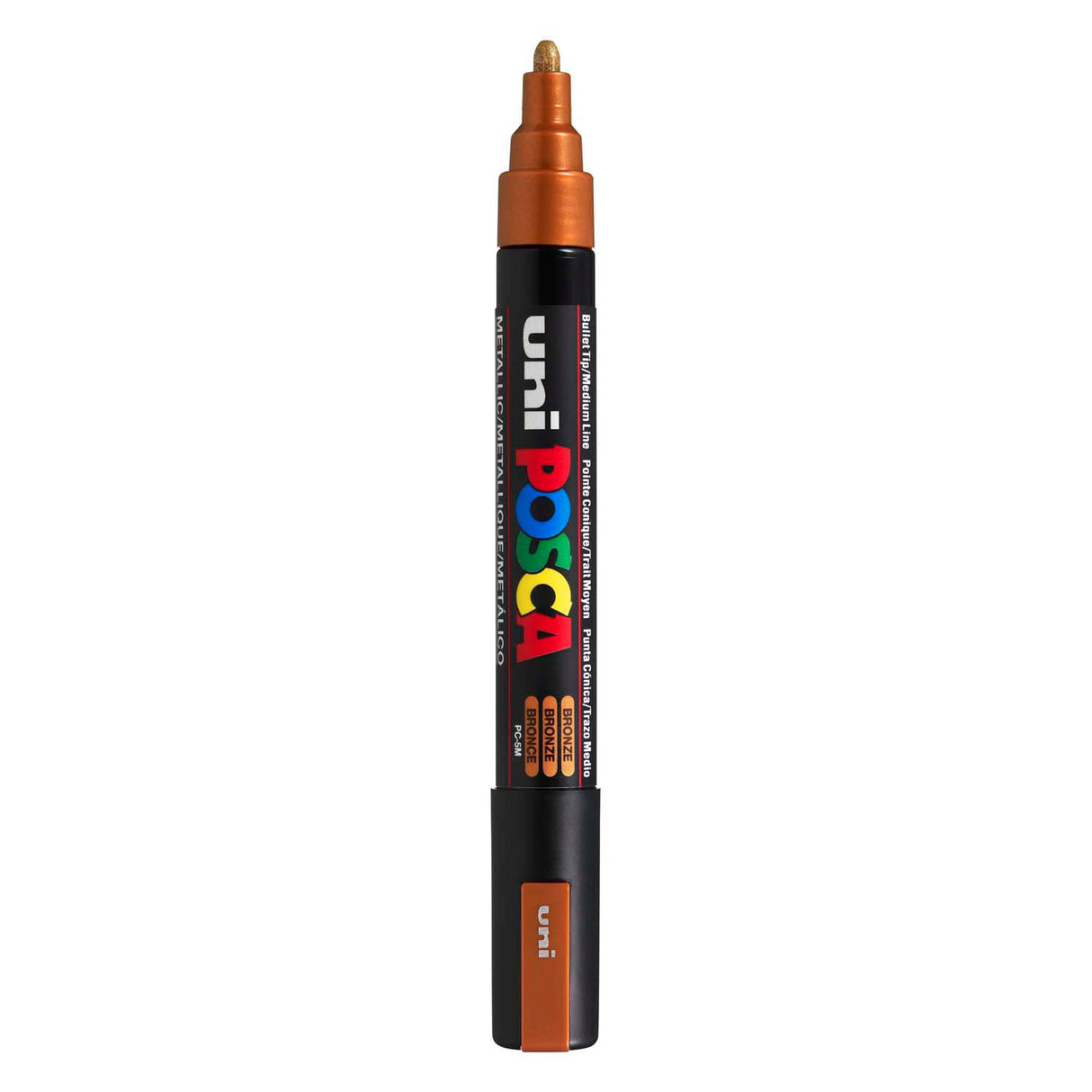 Uni-Posca Posca-Marker, Größe PC-5m, Strichstärke 2,5 mm, mittel, Bronze, 1 Stück