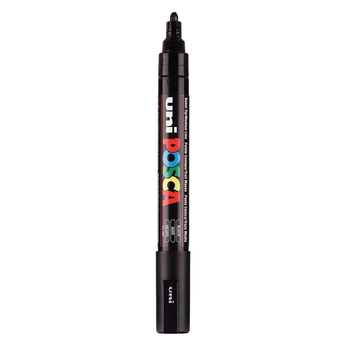 Uni-Posca Posca-Marker, Größe PC-5m, Strichbreite 2,5 mm, mittel, schwarz, 1 Stück
