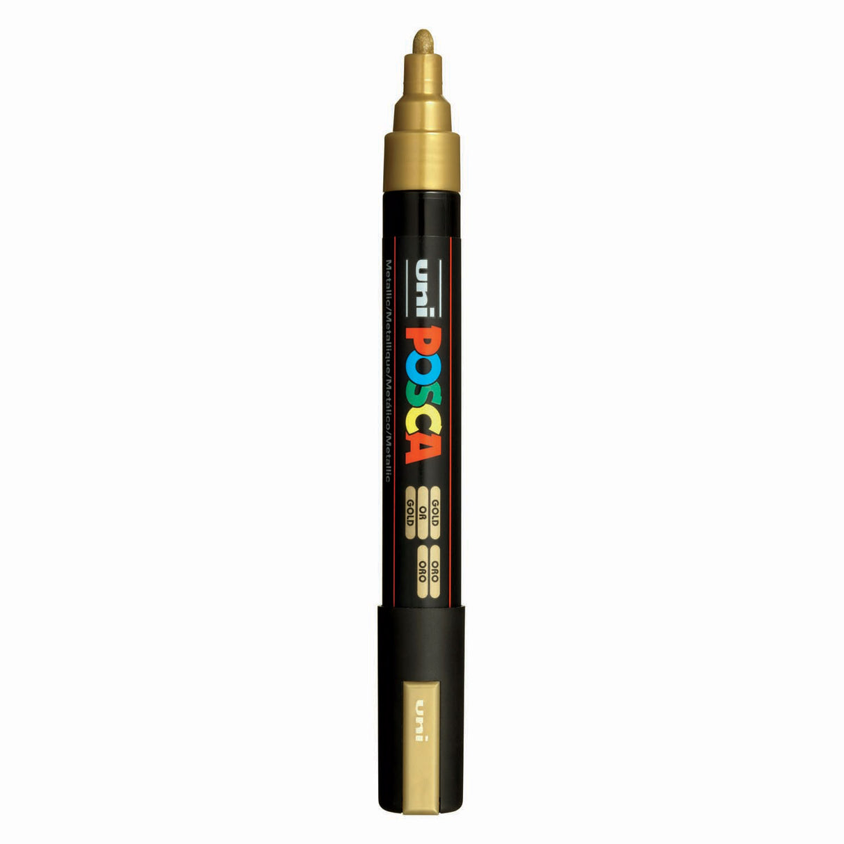 Uni-Posca Posca-Marker, Größe PC-5m, Strichbreite 2,5 mm, mittel, Gold, 1 Stück