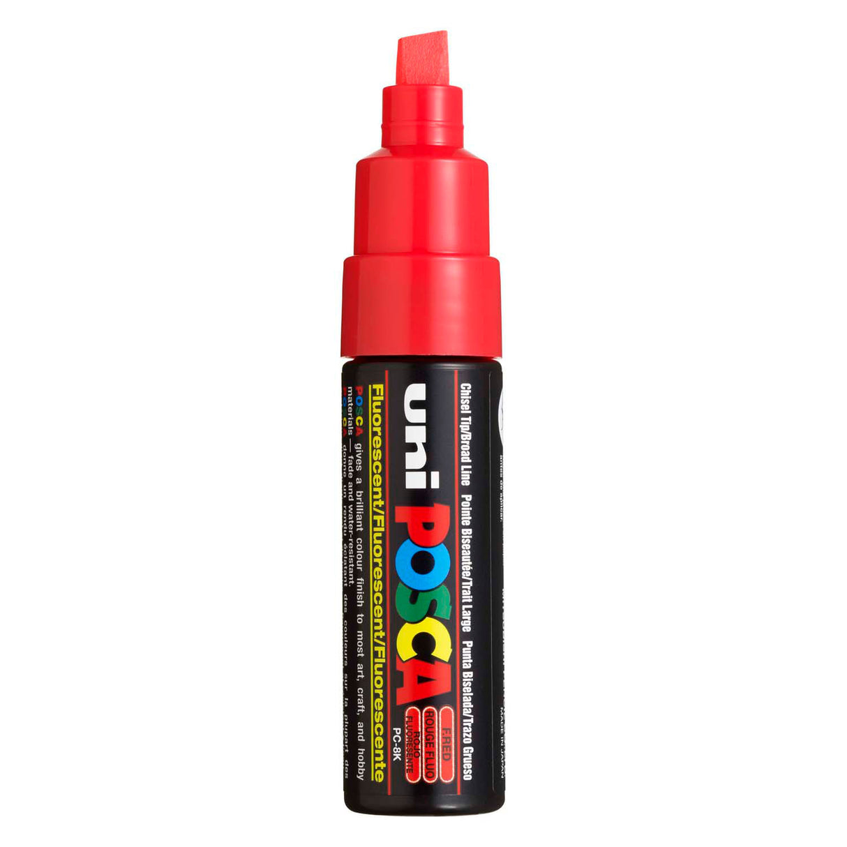 Uni-Posca Posca-Marker, Größe PC-8k, Strichstärke 8 mm, breit, fluorot, 1 Stück
