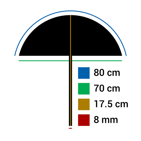 Falcon Eyes Flitsparaplu UR-32T Diffuus weiß 80 cm