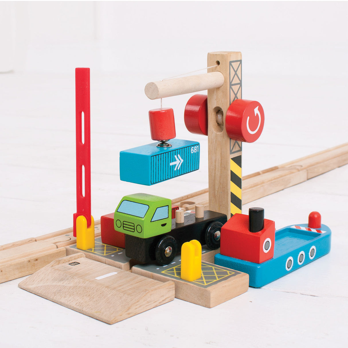 Bigjigs Holzschienen – Containerwerft