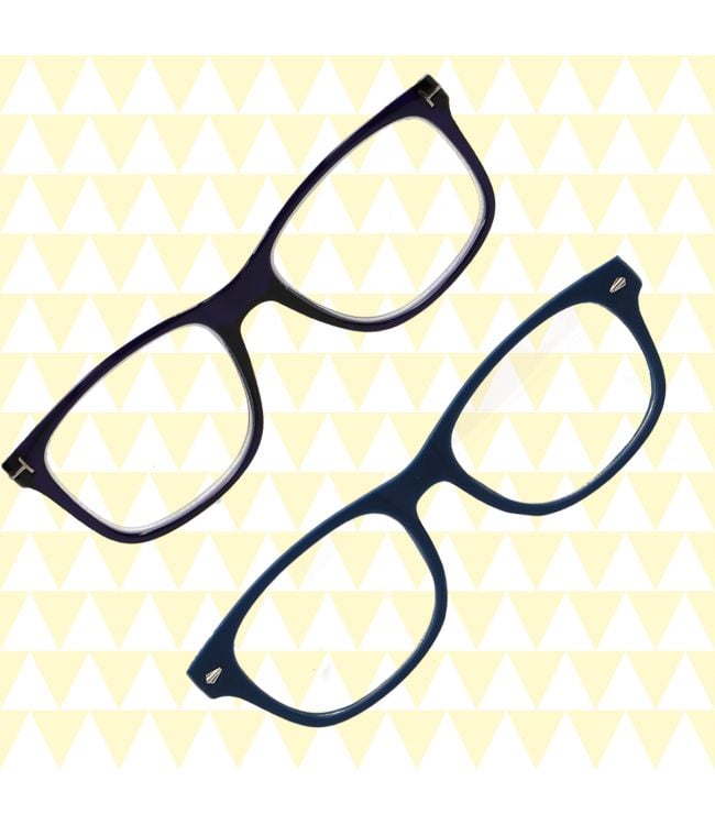 Spectrum Lesebrille blau schwarz sortiert quadratisch