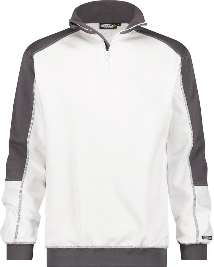 Dassy Pullover Basiel weiß grau l