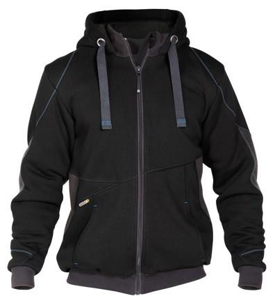 Dassy Sweatshirtjacke Pulse Schwarz Anthrazit XL