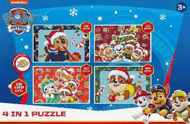 Paw Patrol 4 in 1 Puzzle Weihnachten – 12 bis 24 Teile