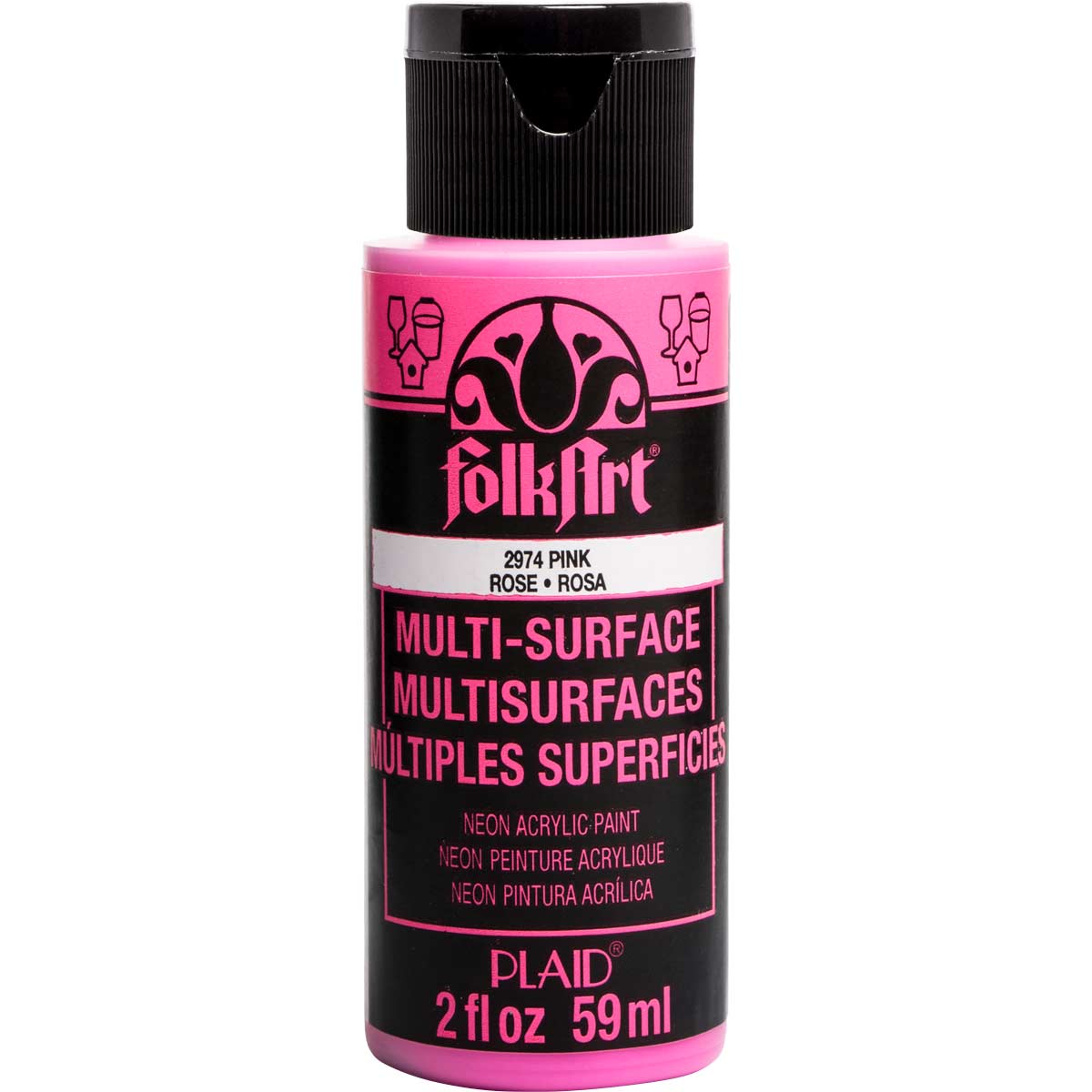 Folkart • Multi-Surface Neon Glow Pink 59 ml