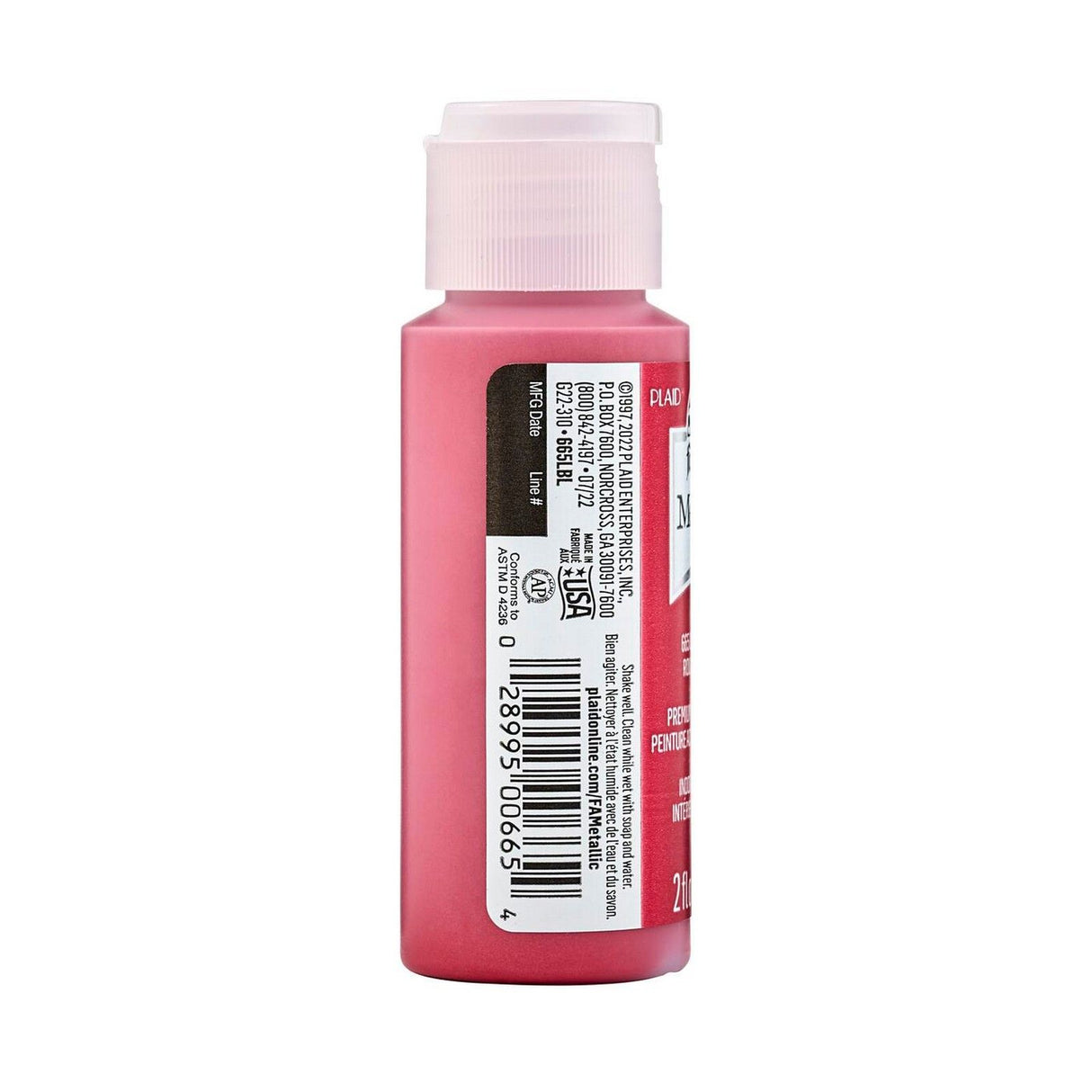 Folkart • Metallic-Acrylfarbe Granatrot 59 ml