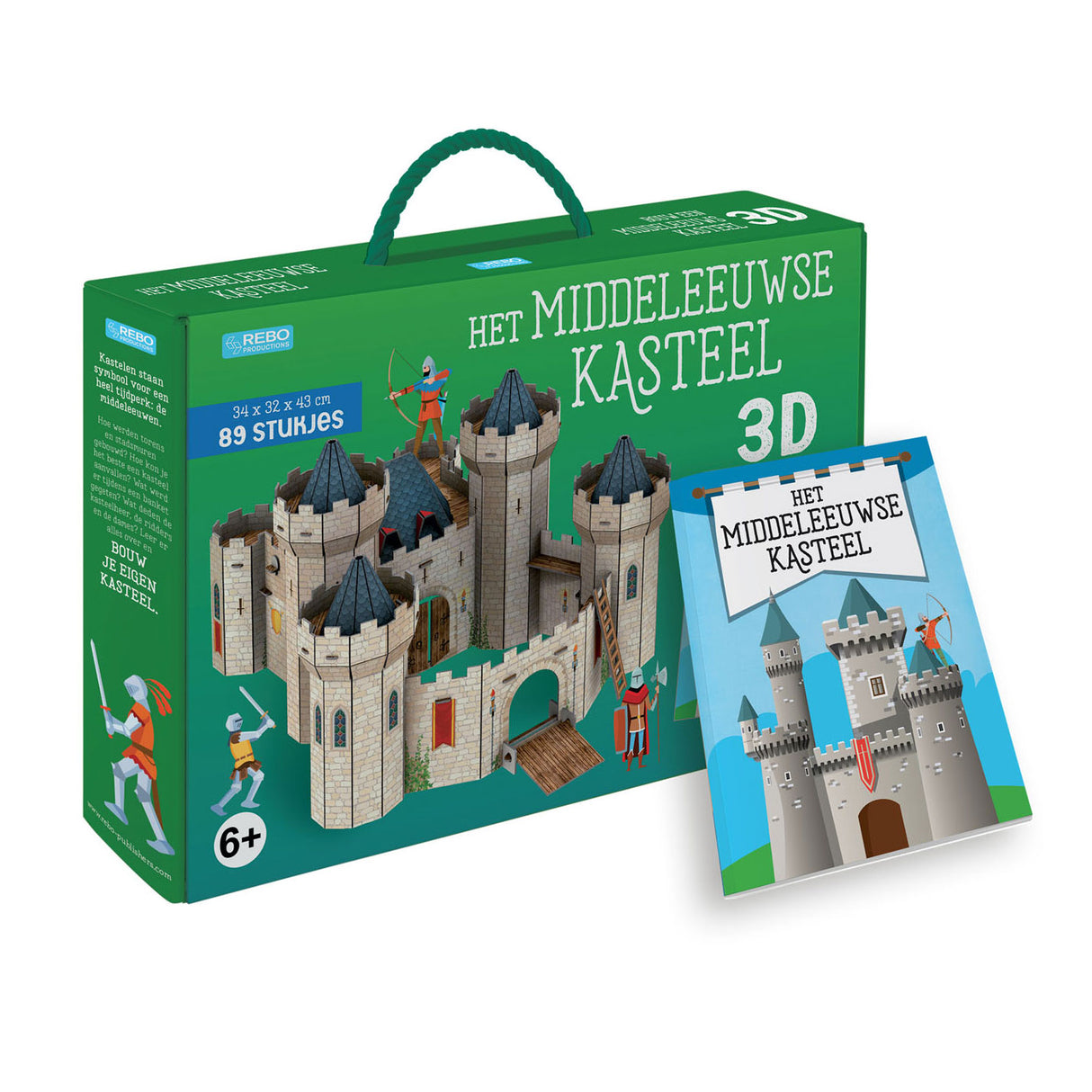 Buch des Rebo-Verlags + 3D-Modell – die mittelalterliche Burg – 89 Stück.