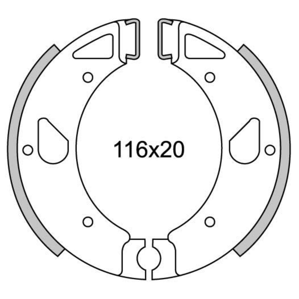 NEWFRen Bremssegment GF0071 Florett-80 Back (1980->) 116*20mm