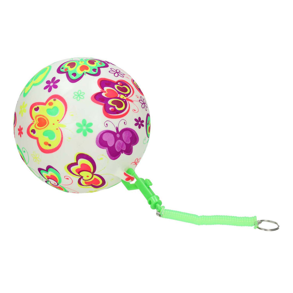 Spielball mit Schmetterlingen an einer Schnur, 21 cm