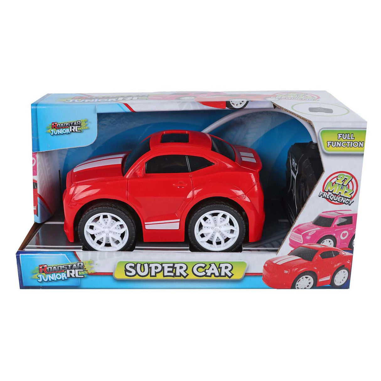 Rc-gesteuertes Auto Roadstar rot 27 MHz, 13,5 cm