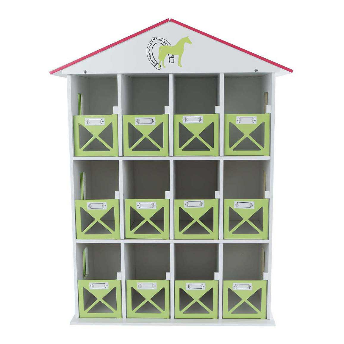Kinder-Aufbewahrungsbox Globuspferd mit 12 Boxen