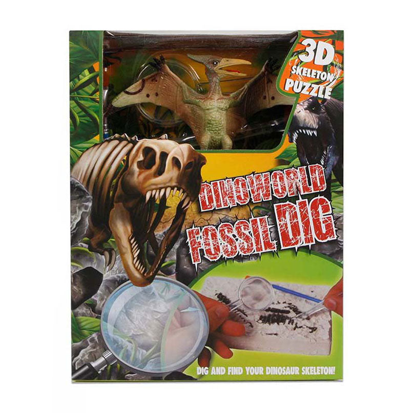 Dinoworld Fossilien-Schneidpuzzle mit zusätzlicher Dinosaurierfigur