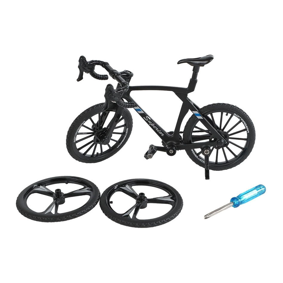 Metalen racefiets met reservewielen - 10cm