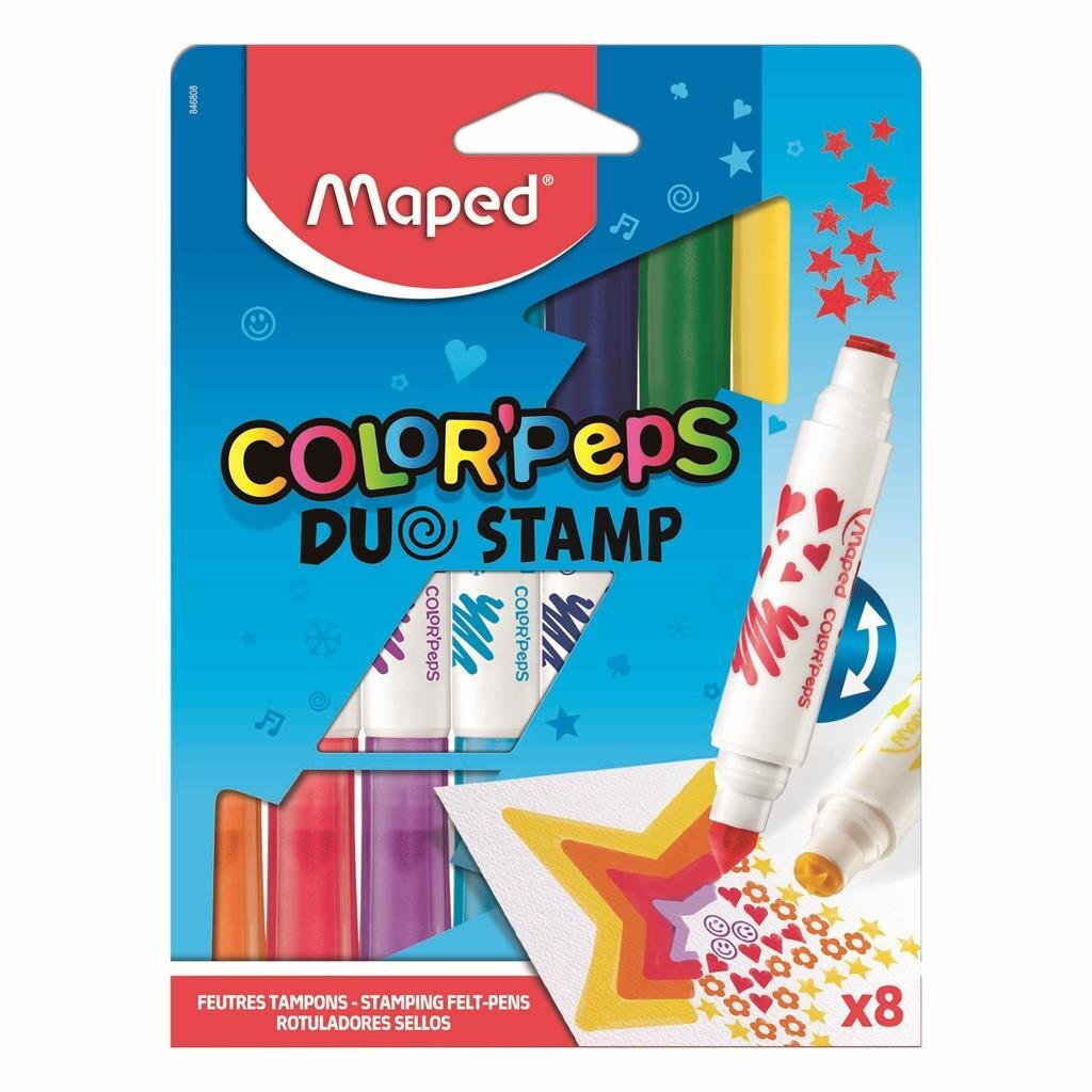 Maped Color'peps Duo Stamp Filzstifte, 8 Stück