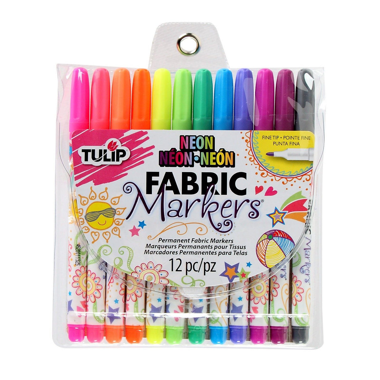 Tulpe • Neon-Textilmarker 12 Stk.