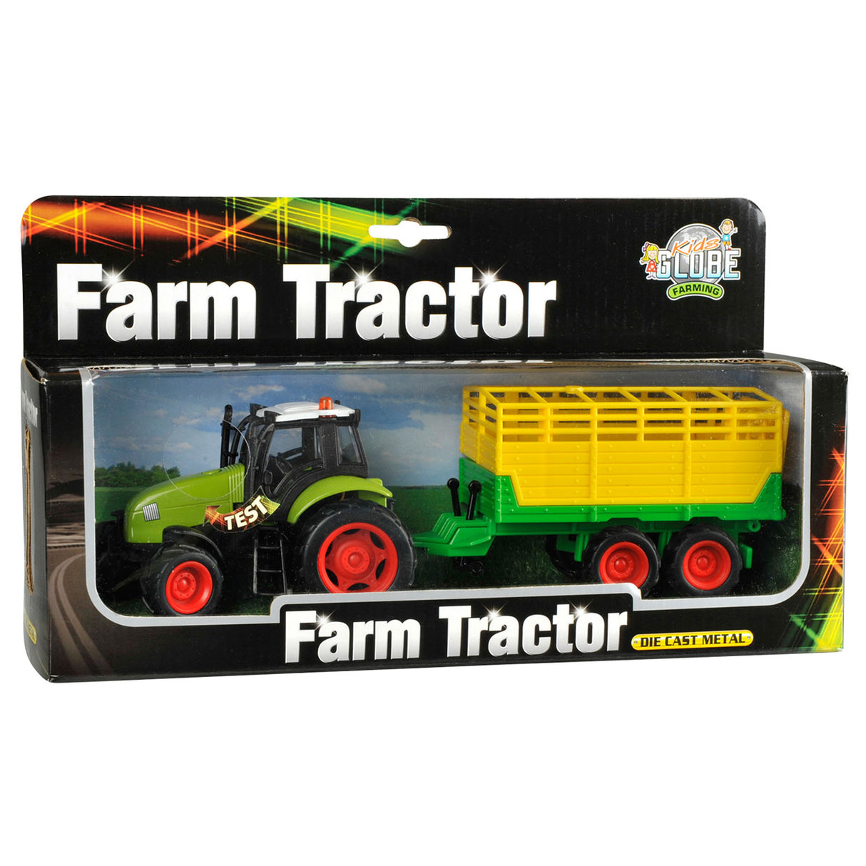 Kinder-Globus-Traktor mit Anhänger-Lichtsound 1:32