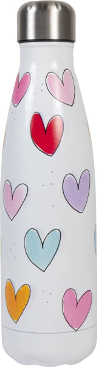 Blond amsterdam even bijkletsen, thermo bottle 0,5l hearts