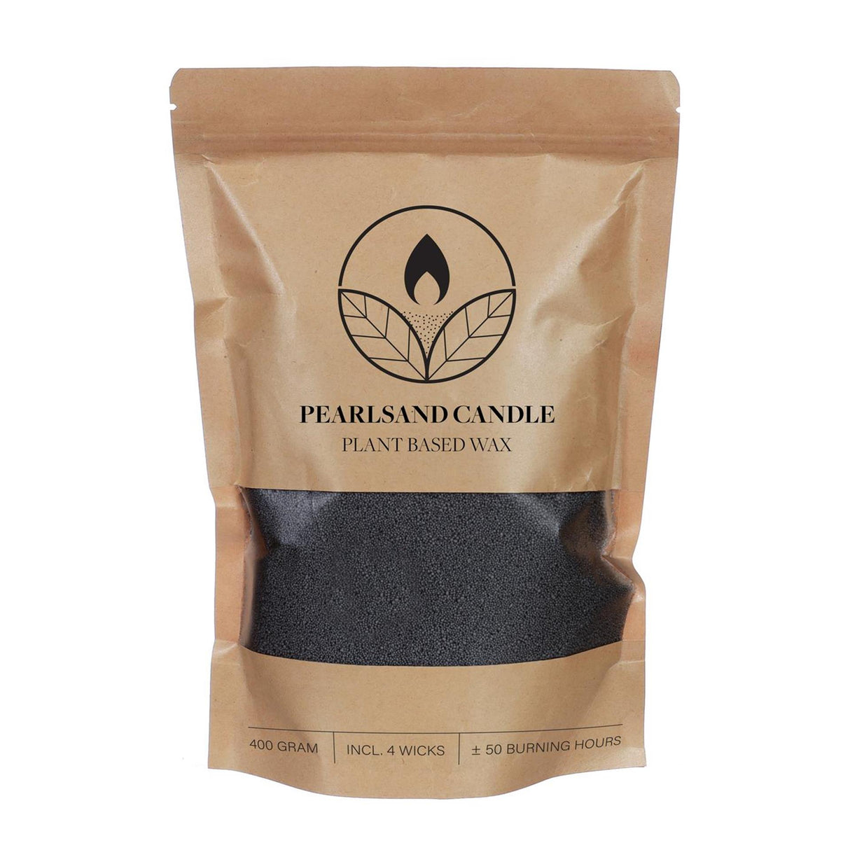 Ideen 4 Jahreszeiten Kerze Sand PerlenSand Kerze 400gr schwarz