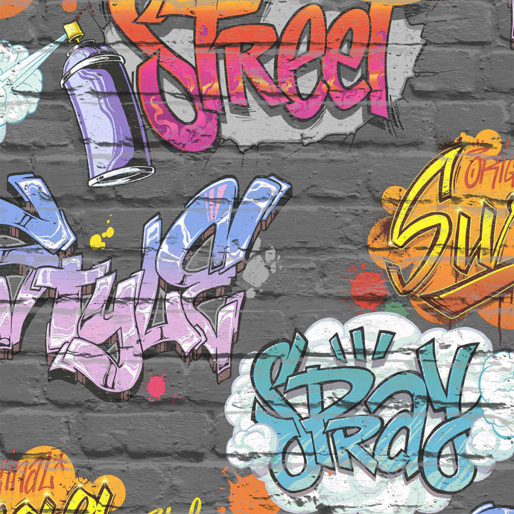 Niederländische Wandverkleidung Wallpaper Graffiti Multifarbene L179-01