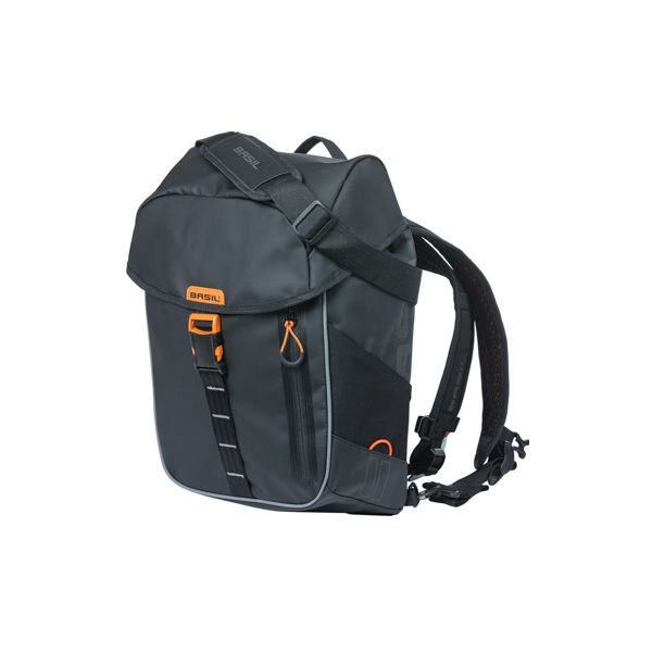 Basilikum Miles Tarpaulin Fahrrad -Rucksack - wasserdichte schwarze Rucksack für Männer und Frauen, 17 Liter Inhalt