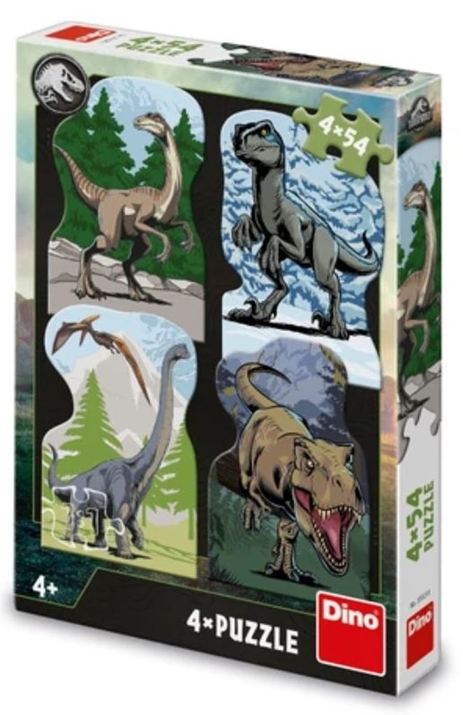 Dinotoys Dinosaurier-Puzzle 4 x 54 Teile Ihres Lieblingsdinos