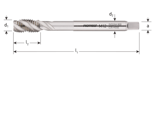 Rotec Maschinengewindebohrer DIN371 MF8x0,75 blind