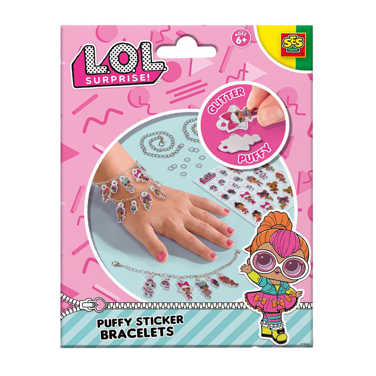 Ses lol. bauschige Sticker-Armbänder