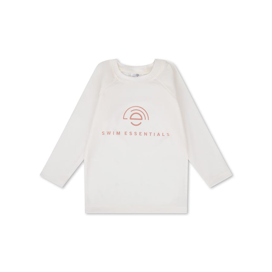 Reine Töne | Weißes UV-Badeshirt mit langen Ärmeln