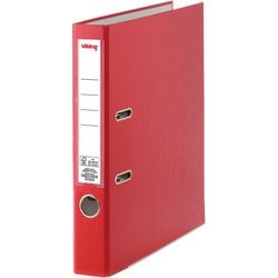 Ordner viking a4 karton, pp (polypropeen) rood staand 2-rings 1 stuk