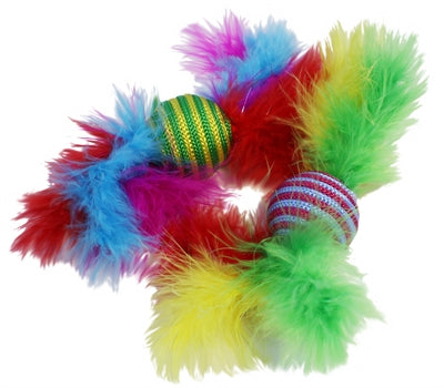 Cat 'n' Caboodle-Ball mit Ratsche und Federn