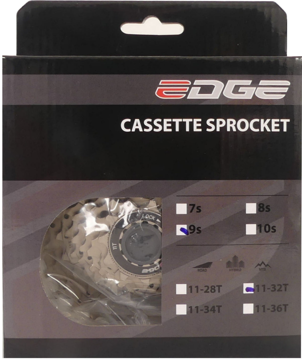 Kantenkassette 9 Speed CS-M5009 11-32T Silber