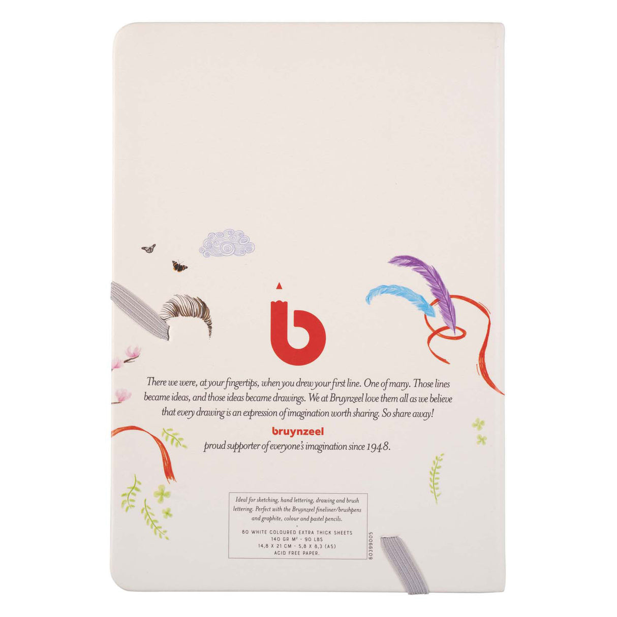 Bruynzeel Creatives Skizzennotizbuch A5, 140 g, 80 Blatt