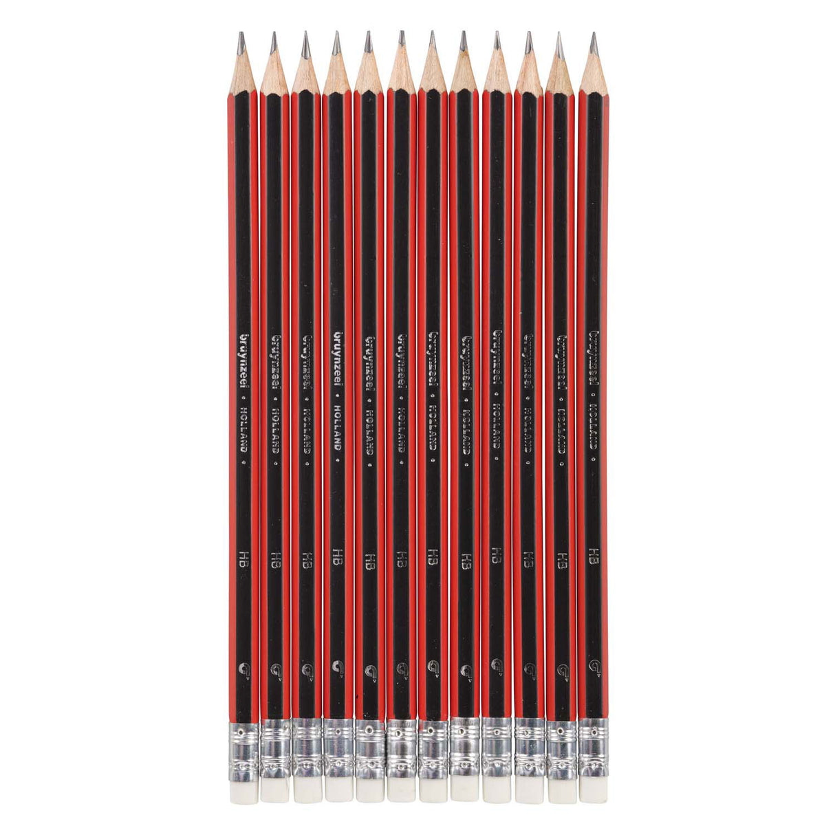 Bruynzeel HB Schwarz-Rot und Radiergummi-Graphitstift