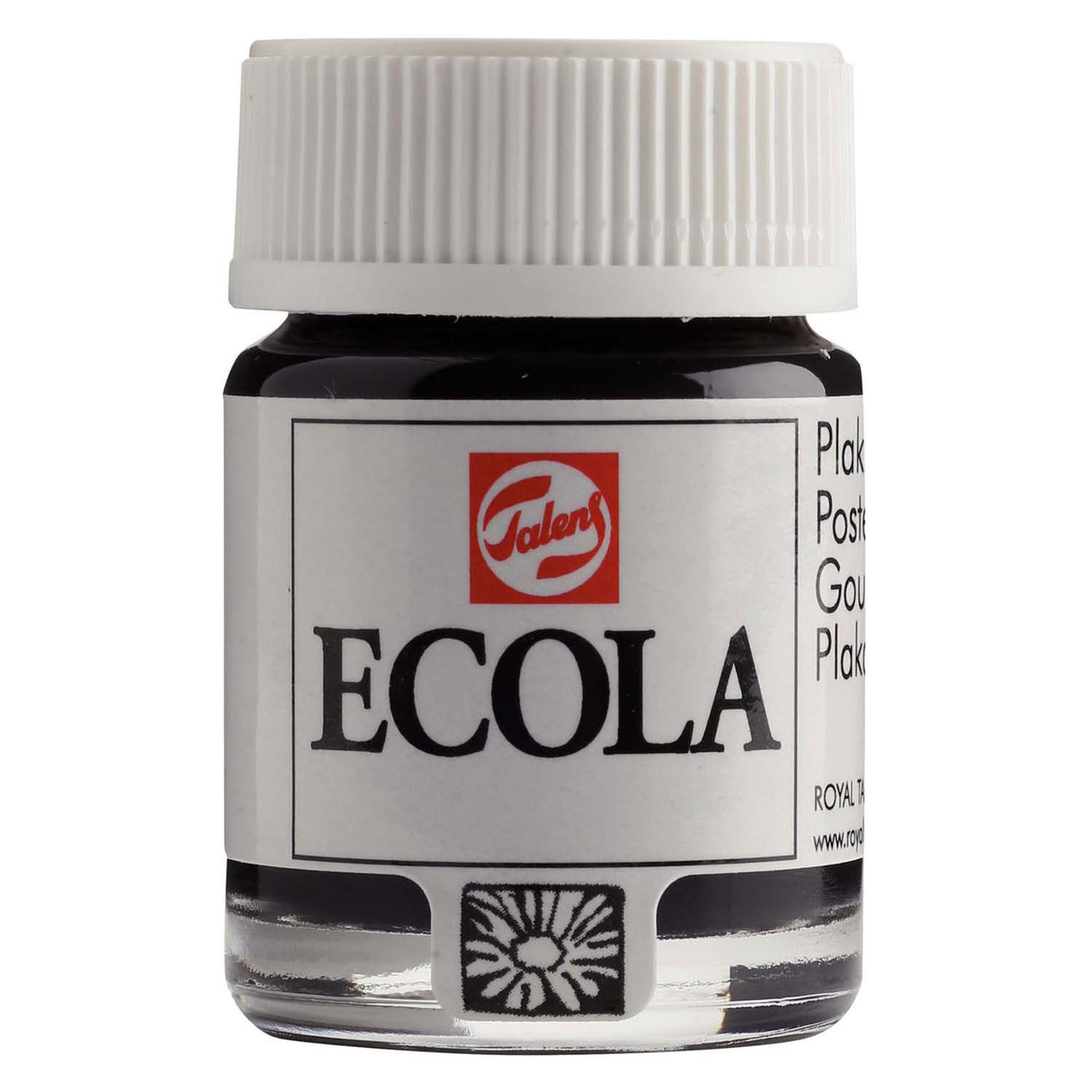 Bruynzeel Ecola Gouachefarbe, Flasche 16 ml, Schwarz 700