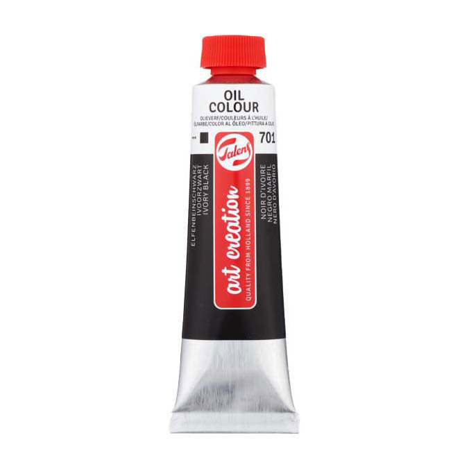 Talens Art Creation Ölfarbe, Tube 40 ml, Elfenbeinschwarz 701