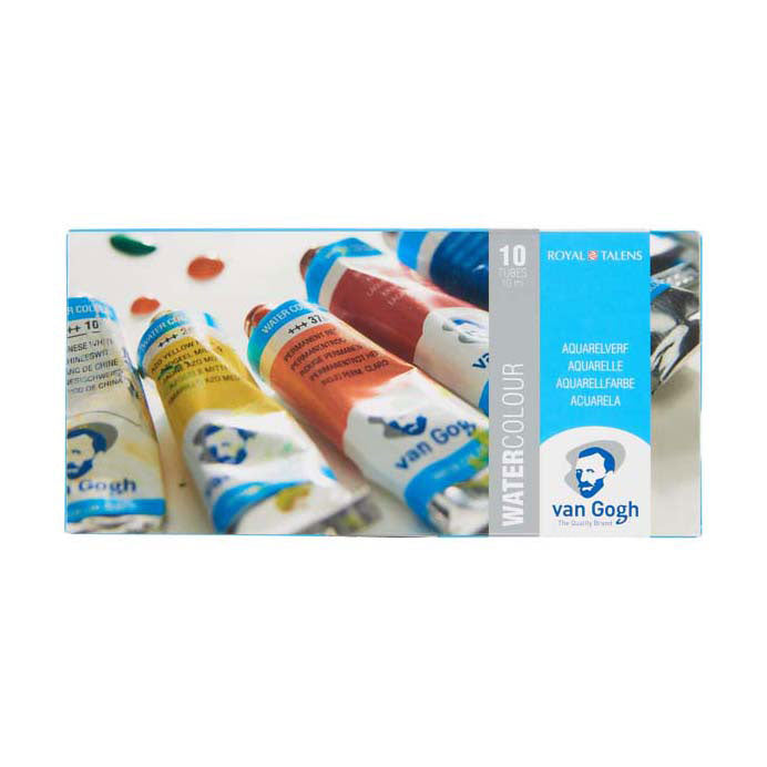 Bruynzeel van Gogh Aquarellfarben-Set mit 10 Farben in 10-ml-Tuben