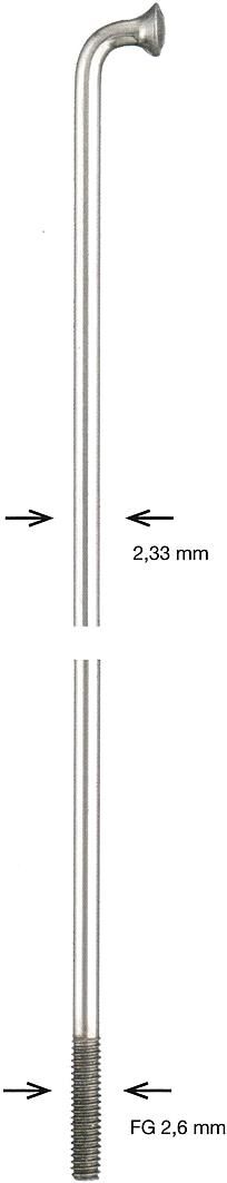 Alpina Speichenspeiche Edelstahl 2,34x274 mm