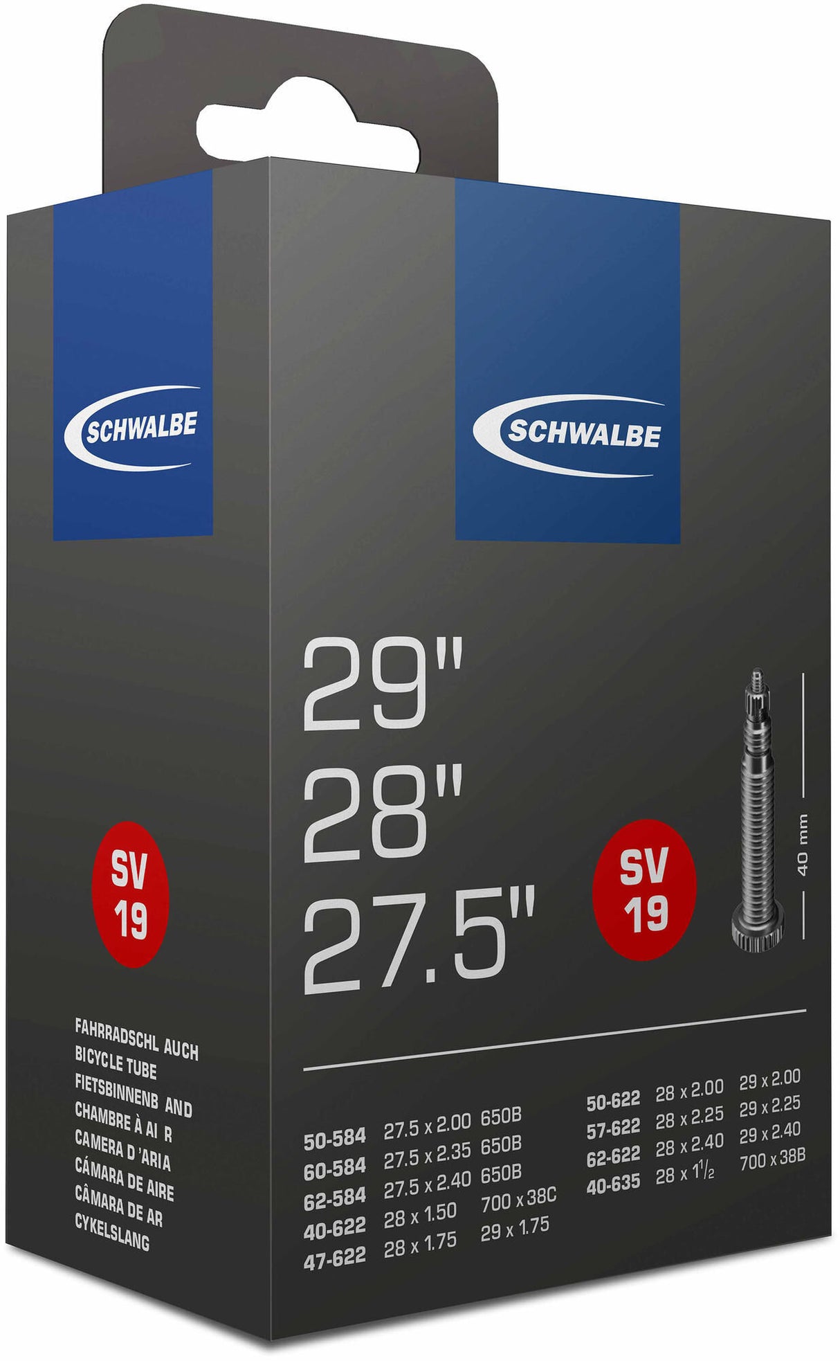 Schwalbe Schlauch Schlauch #19 40 62-584 635 SV40 autom