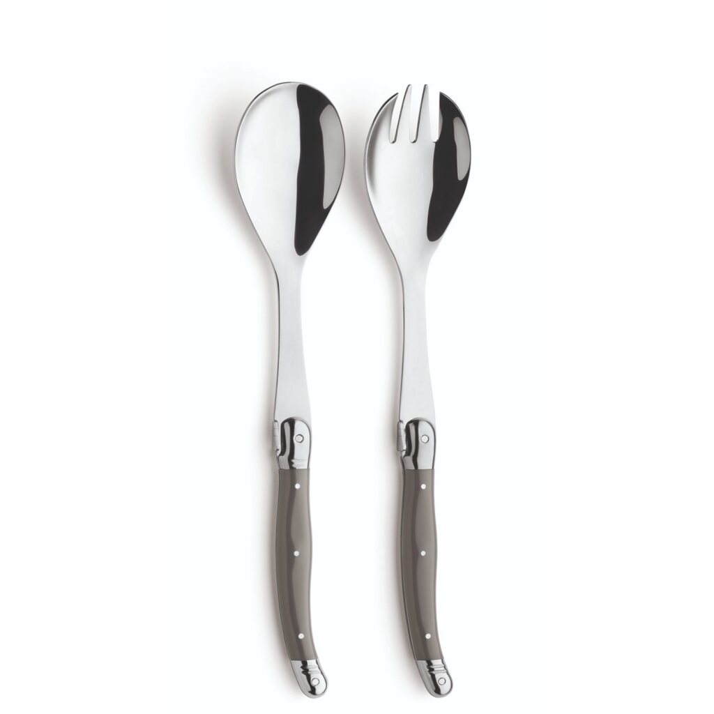 Lou Laguiole Lou Laguiole Salatbesteck + Holztablett 2-teilig Braun