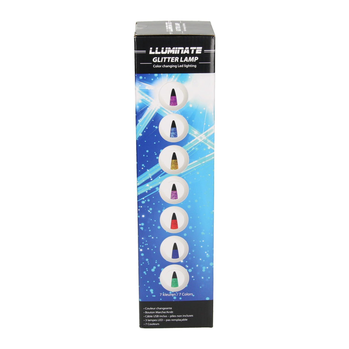Glitzer -LED -Lampenfarbewechsel, 34 cm